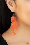 Paparazzi Fragile Florals - Orange Earrings