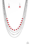 Paparazzi Extravagant Elegance - Red Necklace