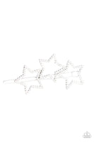 Paparazzi Thank My Lucky Stars - White Hair Clips