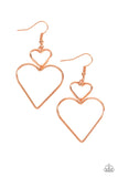 Paparazzi Heartbeat Harmony - Copper Earrings