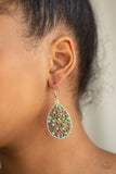 Paparazzi Dazzling Dew - Green Earrings