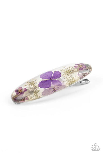 Paparazzi Floral Flurry - Purple Hair Clip