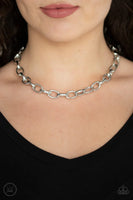 Paparazzi Urban Uplink - Silver Choker Necklace