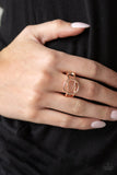 Paparazzi City Center Chic - Rose Gold Ring