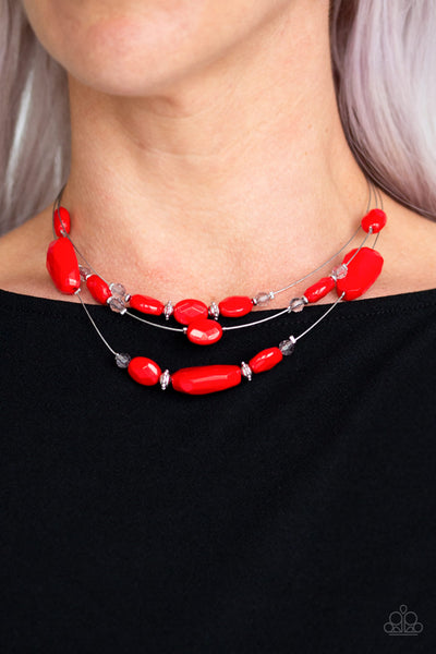 Paparazzi Radiant Reflections - Red Necklace