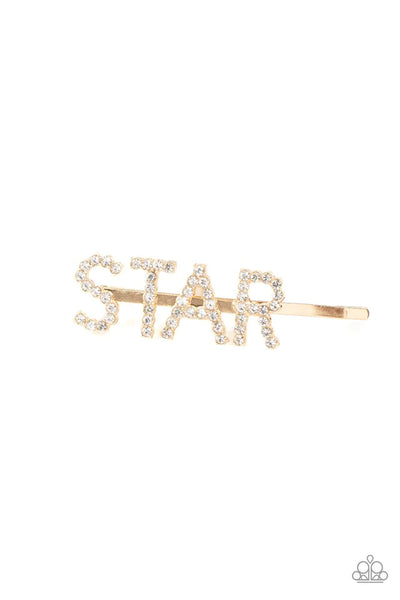 Paparazzi Star In Your Own Show - Gold Hair Clip