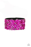 Paparazzi Starry Sequins - Pink Wrap Bracelet