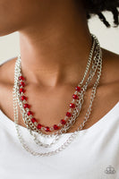 Paparazzi Extravagant Elegance - Red Necklace