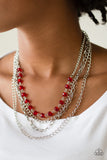 Paparazzi Extravagant Elegance - Red Necklace