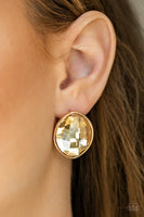 Paparazzi Movie Star Sparkle - Gold Post Earrings