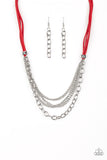 Paparazzi Free Roamer - Red Necklace