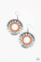 Paparazzi Organically Omega - Orange Earrings