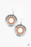 Paparazzi Organically Omega - Orange Earrings