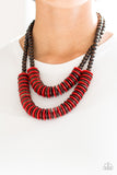 Paparazzi Dominican Disco - Red Necklace