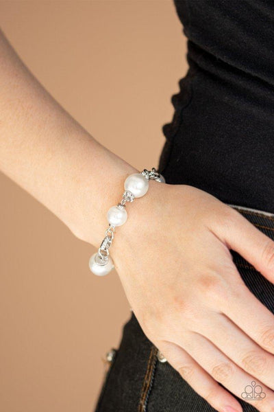 Paparazzi Boardroom Baller - White Bracelet