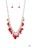 Paparazzi I Want To SEA The World & Seashore Sailing - Red Necklace & Bracelet Set