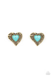 Paparazzi Rustic Romance - Brass Post Earrings