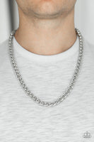 Paparazzi Big Talker - Silver Men's Necklace