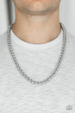 Paparazzi Big Talker - Silver Men's Necklace