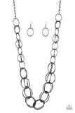 Paparazzi Elegantly Ensnared - Black Necklace