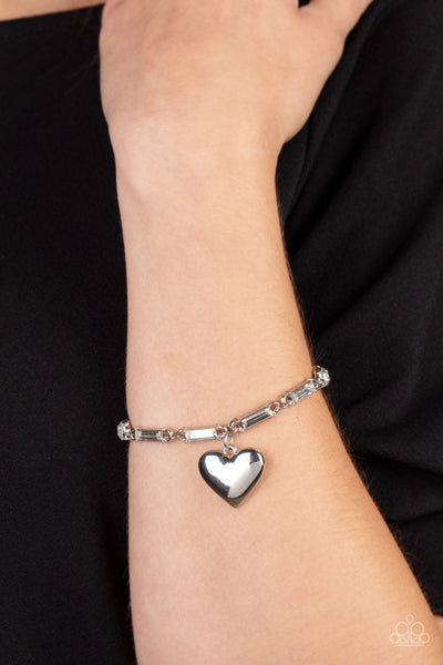 Paparazzi Sweetheart Secrets - White Bracelet