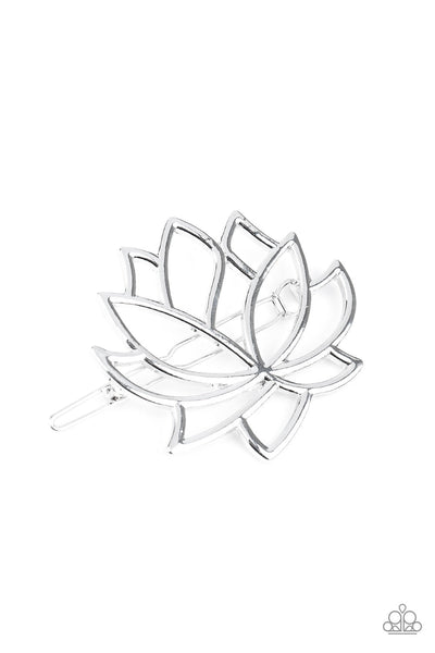 Paparazzi Lotus Pools - Silver Hair Clip