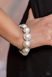 Paparazzi Society Socialite - White Bracelet