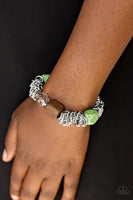 Paparazzi Mesmerizingly Magmatic - Green Bracelet