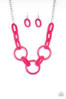 Paparazzi Turn Up The Heat - Pink Necklace