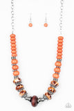 Paparazzi Desert Tranquility - Orange Necklace