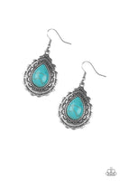 Paparazzi Mesa Mustang - Blue Earrings