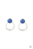 Paparazzi Glow Roll - Blue Post Earrings