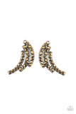 Paparazzi Wing Bling - Brass Post Earrings