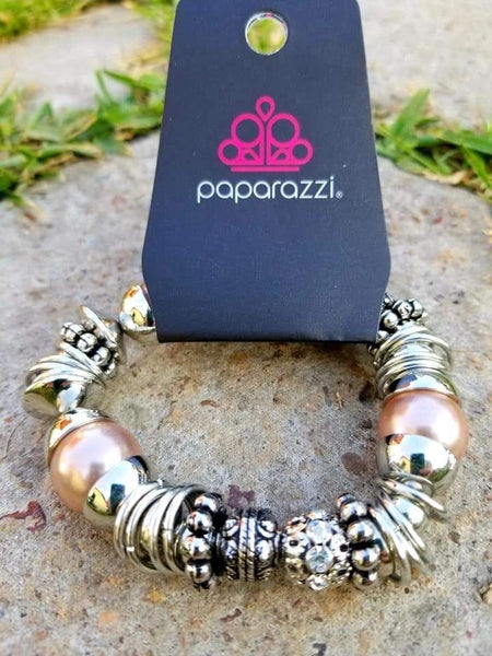 Paparazzi Uptown Tease - Brown Bracelet