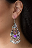 Paparazzi Fiesta Flair - Purple Earrings