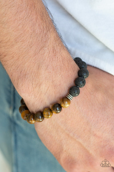 Paparazzi Destiny - Brown Men’s Bracelet