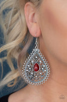 Paparazzi Eden Glow - Red Earrings