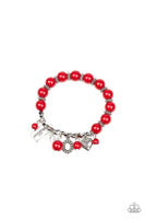 Paparazzi One True Love - Red Bracelet