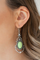 Paparazzi CAMEO and Juliet - Green Earrings