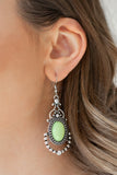 Paparazzi CAMEO and Juliet - Green Earrings