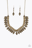 Paparazzi When The Hunter Becomes The Hunted - Brass Necklace