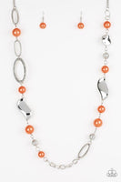 Paparazzi All About Me - Orange Necklace