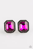 Paparazzi Grand GLAM - Pink Post Earrings