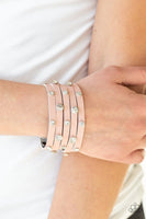 Paparazzi Rhinestone Reputation - Pink Wrap Bracelet