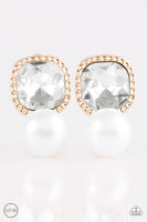 Paparazzi Gatsby Gleam - Gold Clip-On Earrings