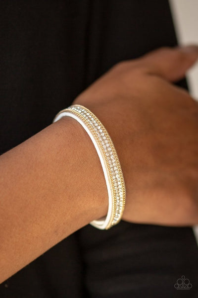 Paparazzi Babe Bling - White Wrap Bracelet