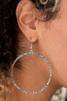 Paparazzi Wide Curves Ahead - Silver Hoop Earrings