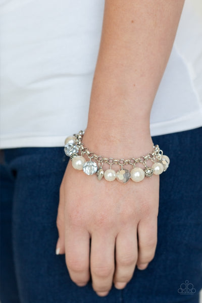 Paparazzi Cupid Couture - White Bracelet