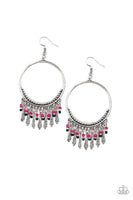 Paparazzi Floral Serenity - Pink Earrings