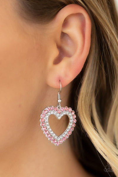 Paparazzi High School Sweethearts - Pink Earrings